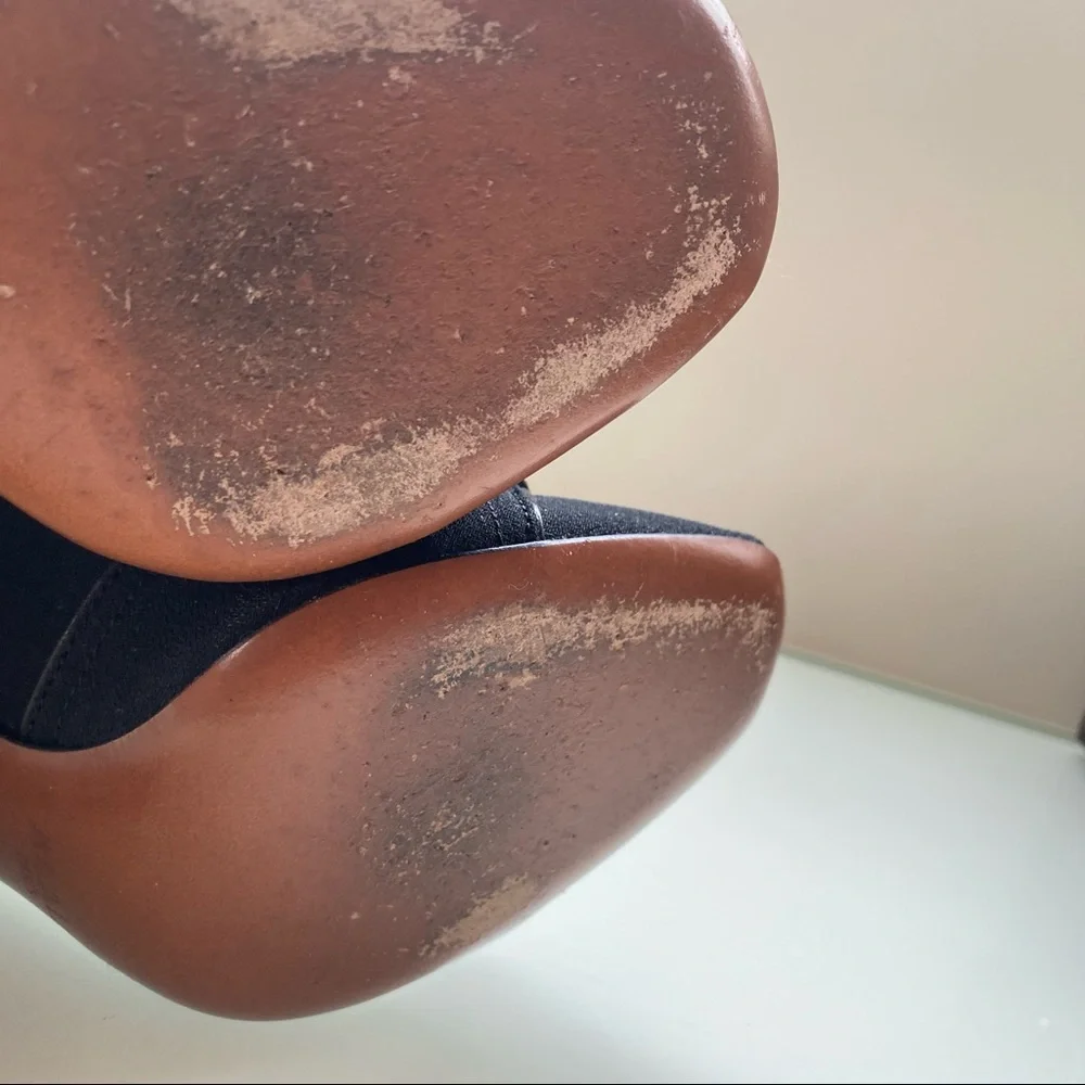 Alaia Black Crepe Leather Bow Heels SZ 6/36 - Picture 4 of 8